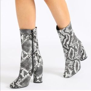 Snakeskin Booties